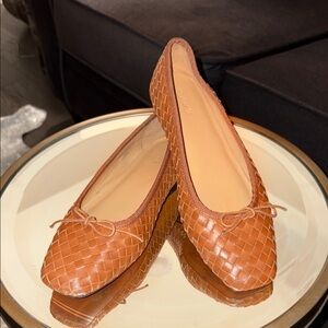 Madewell Brown Woven Leather Ballet Flats Size 9